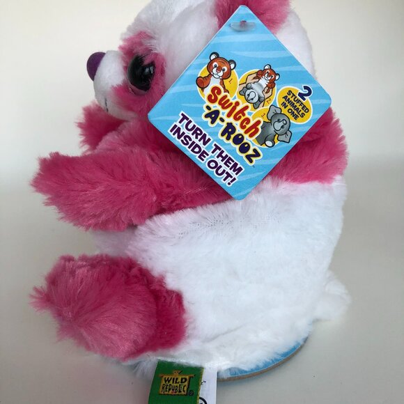 🔥3 For $20🔥 New w/Tag Panda Reversible Plush Switch-A-Rooz 8" (20 cm) - Picture 8 of 16